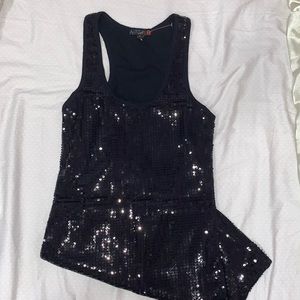 G by Guess Black Sequin Mini Dress